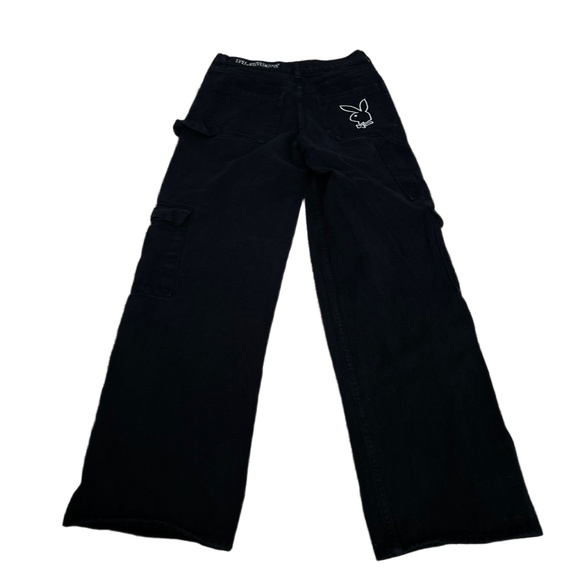 PacSun Pants - Playboy By PacSun Black Cargo Wide Leg Pants Size 26